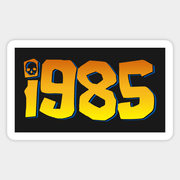 Retro 1985 (variant) Sticker by GloopTrekker